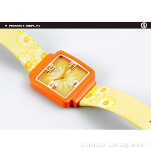 Lovely children's watch, leather and plastic